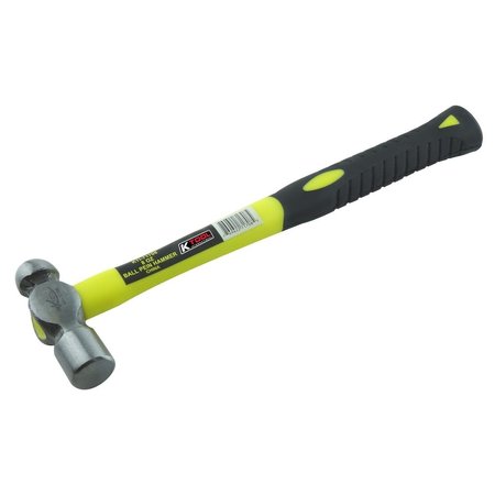K-Tool International Ball Peen Hammer, Fiberglass Handle, 8 oz. KTI-71708